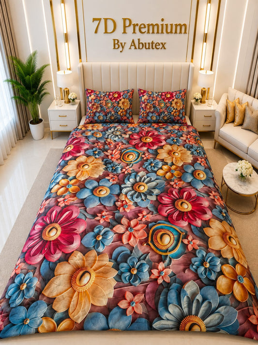 MAHROSH 7D Digital Bed Sheet Set #002 | Rs.2500 | Delivery Rs.350