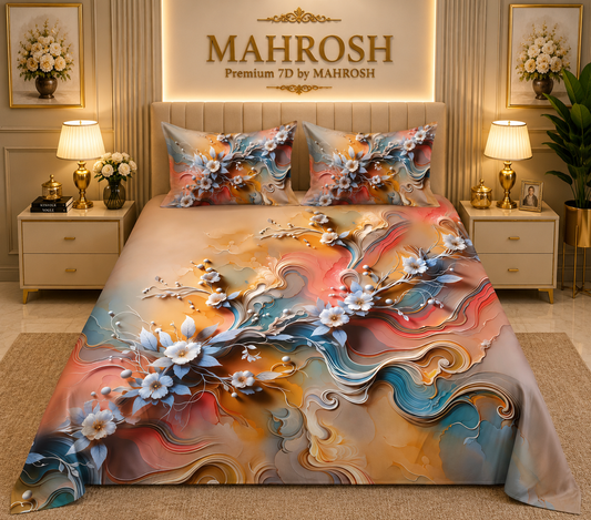 MAHROSH 7D Digital Bed Sheet Set #059 | Rs.3450 | Free Delivery