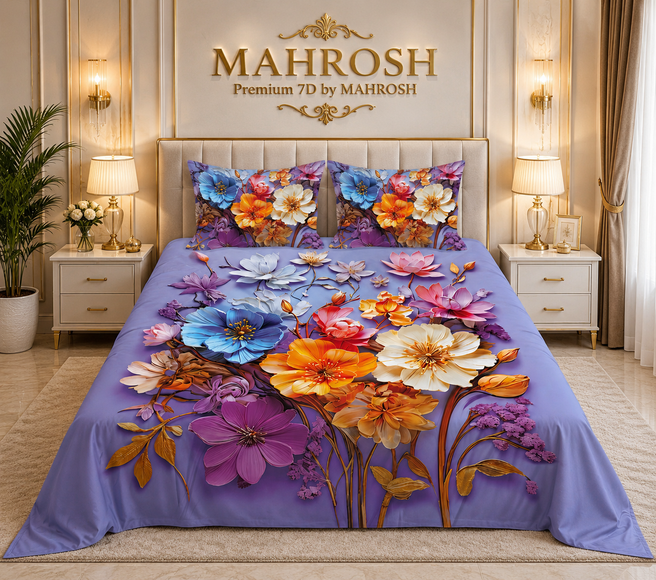 MAHROSH 7D Digital Bed Sheet Set #069 | Rs.2500 | Delivery Rs. 350