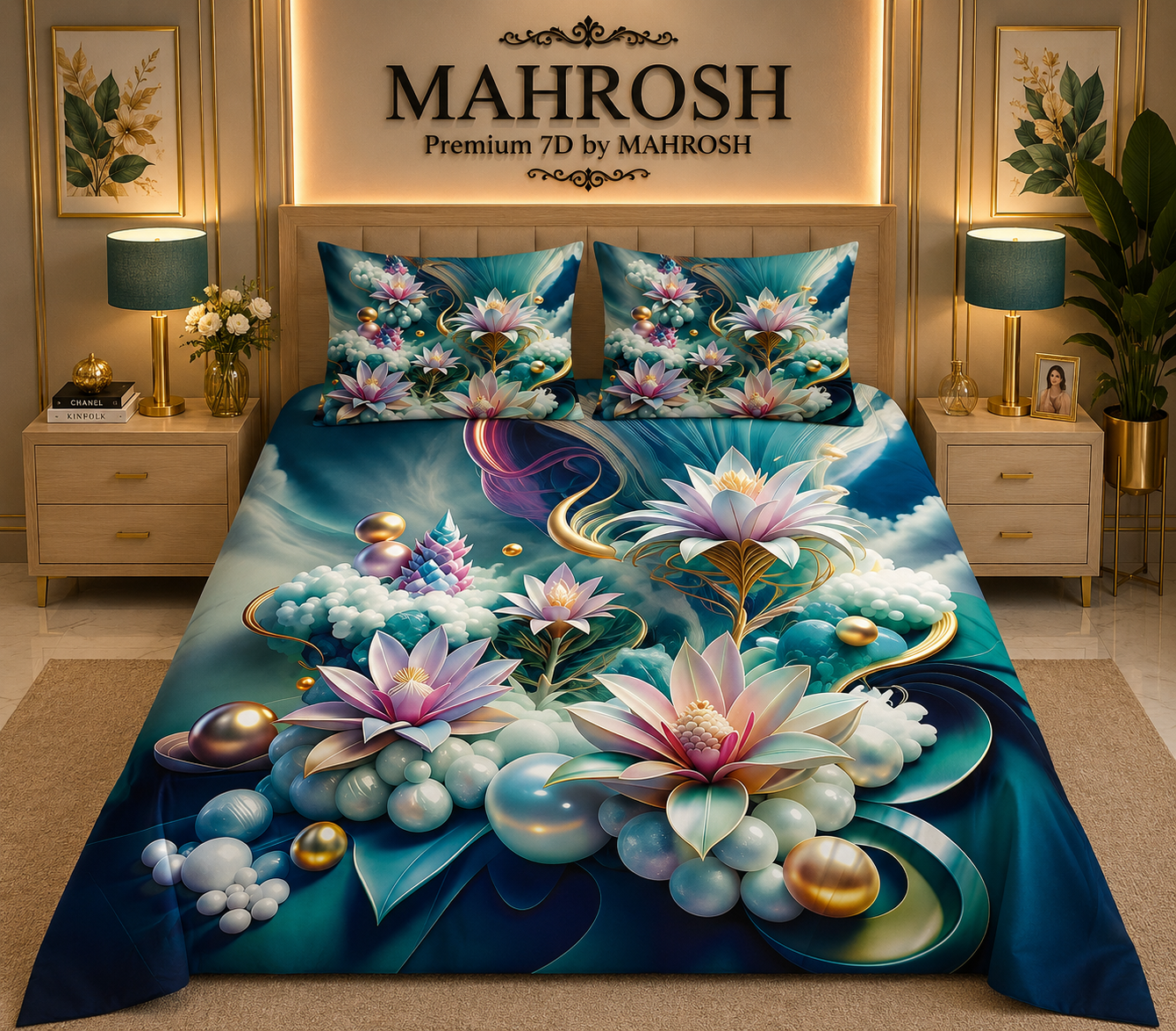 MAHROSH 7D Digital Bed Sheet Set #074 | Rs.2500 | Delivery Rs. 350