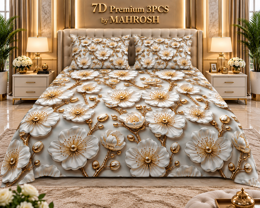 MAHROSH 148 Premium 7D 3PCS Bedsheet