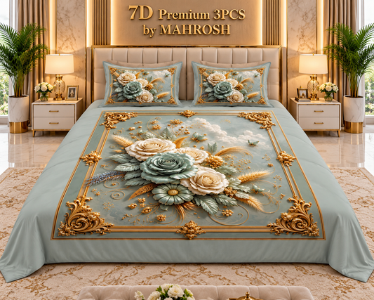 MAHROSH 150 Premium 7D 3PCS Bedsheet