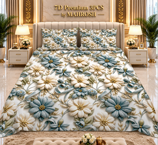 MAHROSH 157 Premium 7D 3PCS Bedsheet