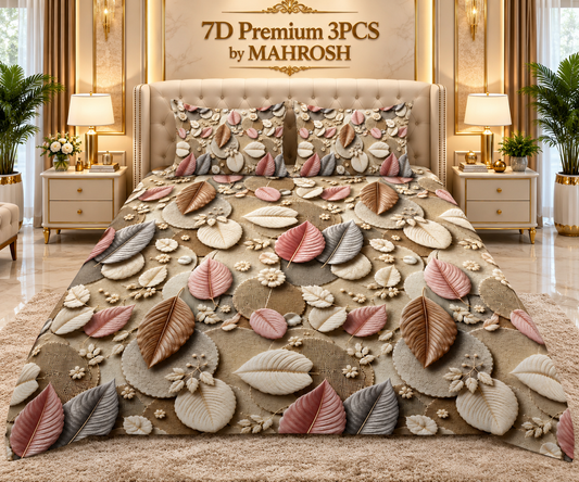 MAHROSH 162 Premium 7D 3PCS Bedsheet