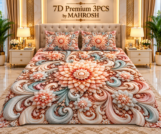 MAHROSH 167 Premium 7D 3PCS Bedsheet