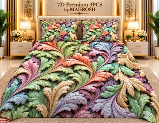 MAHROSH 170 Premium 7D 3PCS Bedsheet