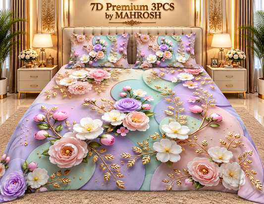 MAHROSH 172 Premium 7D 3PCS Bedsheet
