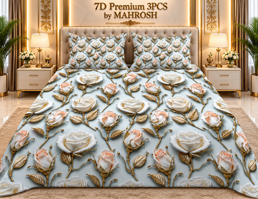 MAHROSH 173 Premium 7D 3PCS Bedsheet