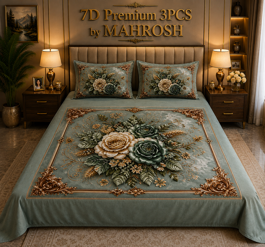 MAHROSH 177 Premium 7D 3PCS Bedsheet