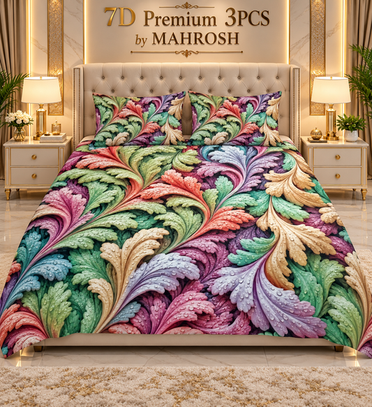 MAHROSH 193 Premium 7D 3PCS Bedsheet