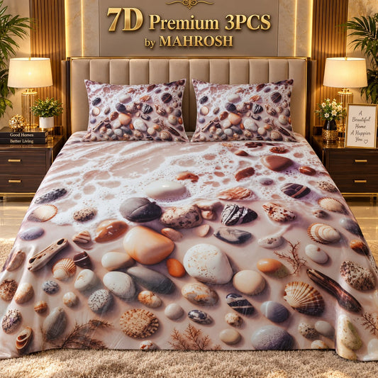 MAHROSH Premium 7D Bedsheet 3PCS 205
