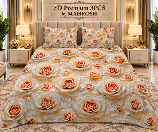 MAHROSH Premium 7D Bedsheet 3PCS 220