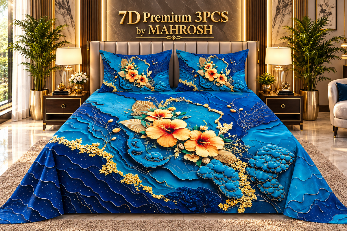 Mahrosh Premium 7D Bedsheet 235