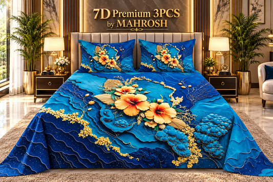Mahrosh Premium 7D Bedsheet 235