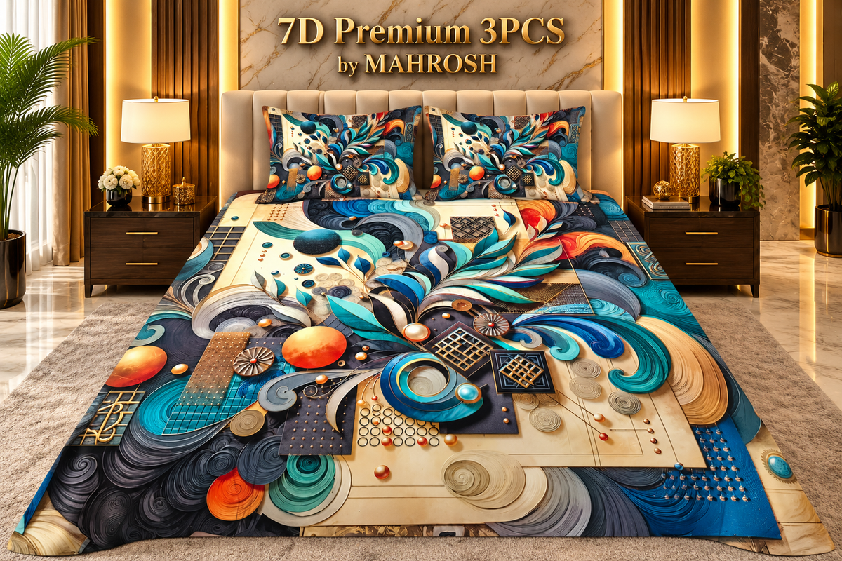Mahrosh Premium 7D Bedsheet 233