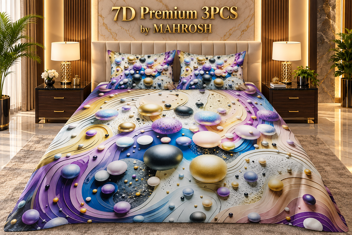 Mahrosh Premium 7D Bedsheet 234