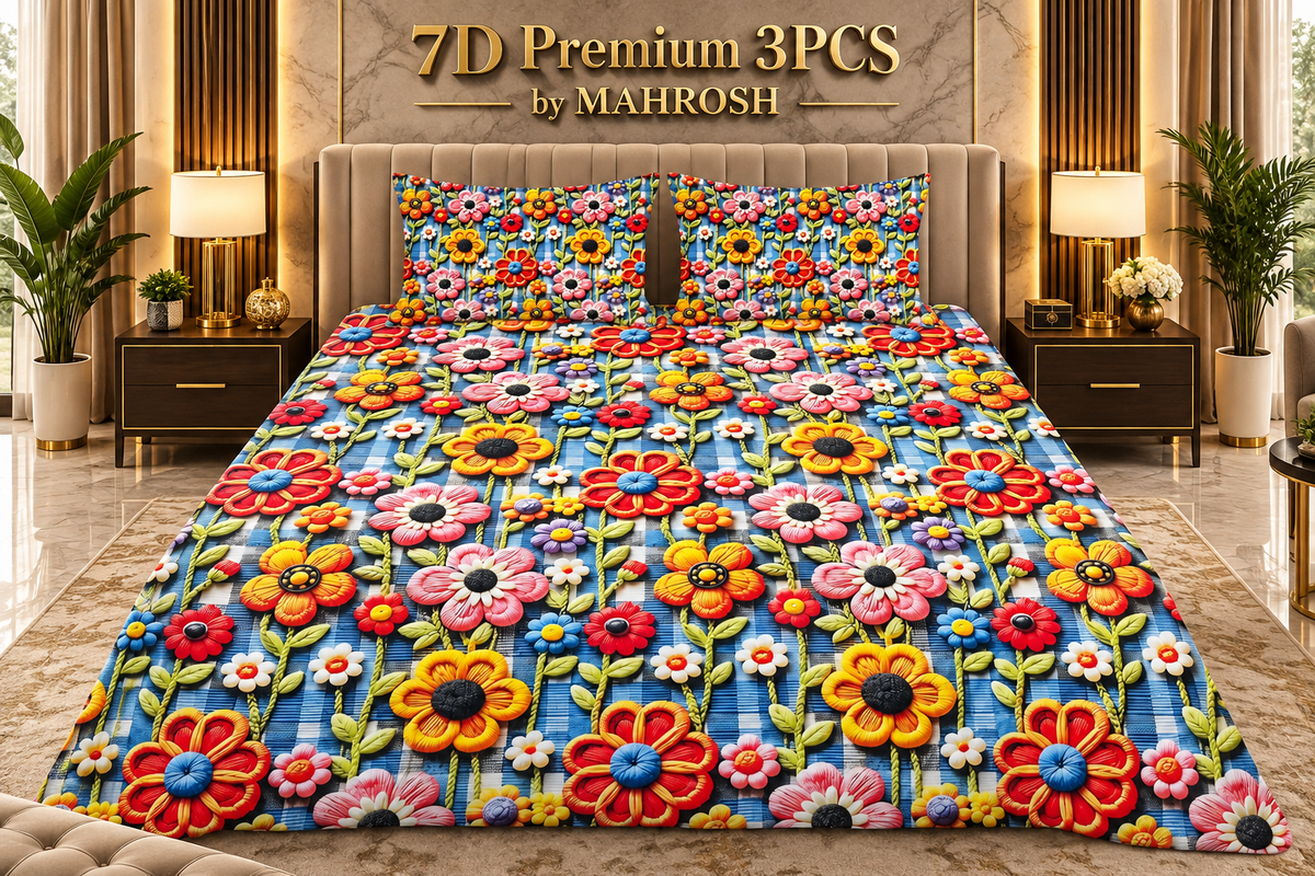 Mahrosh Premium 7D Bedsheet 227