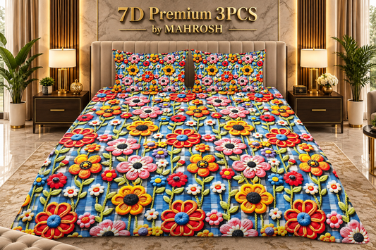 Mahrosh Premium 7D Bedsheet 227