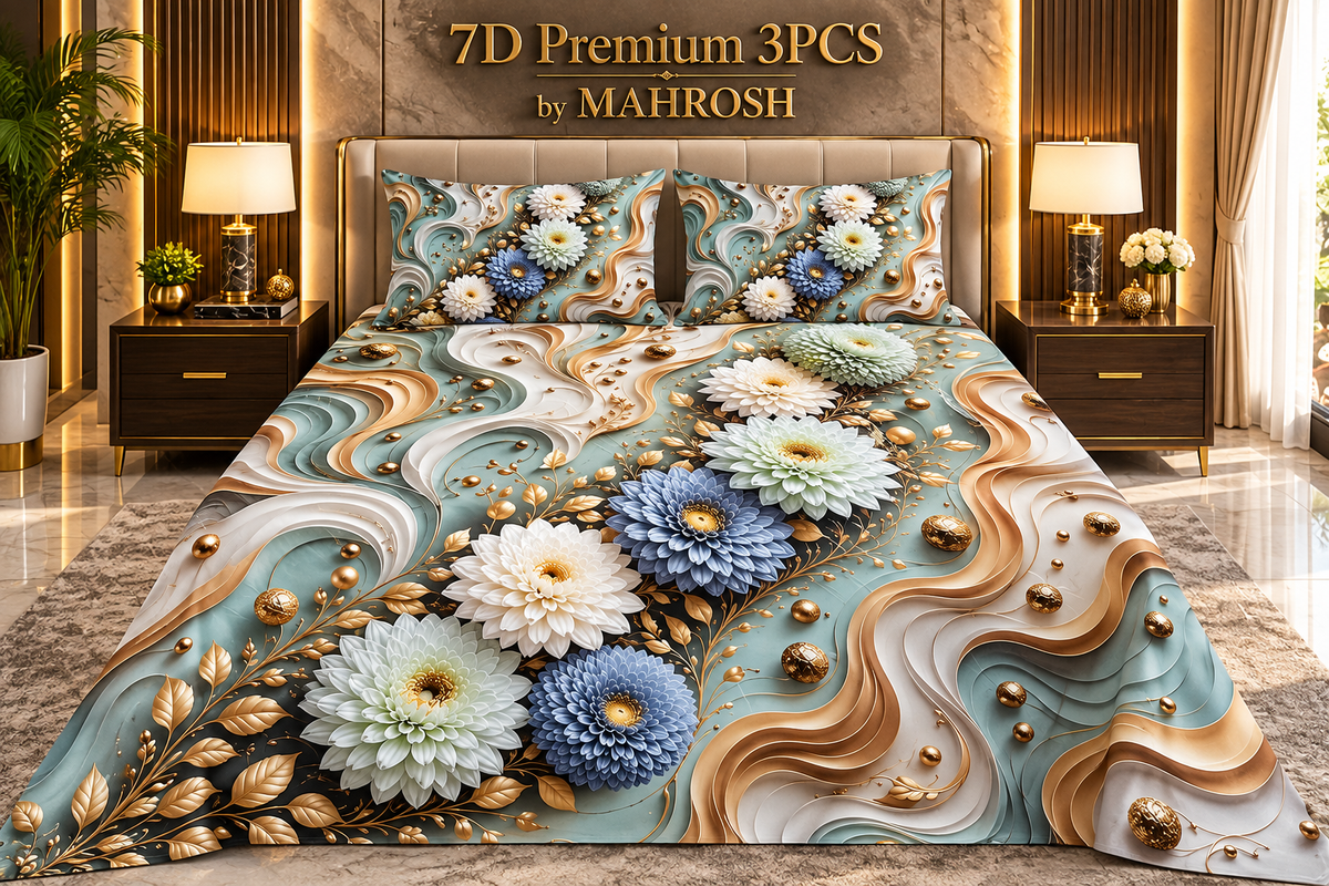 Mahrosh Premium 7D Bedsheet 231