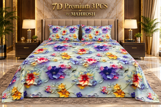 Mahrosh Premium 7D Bedsheet 238