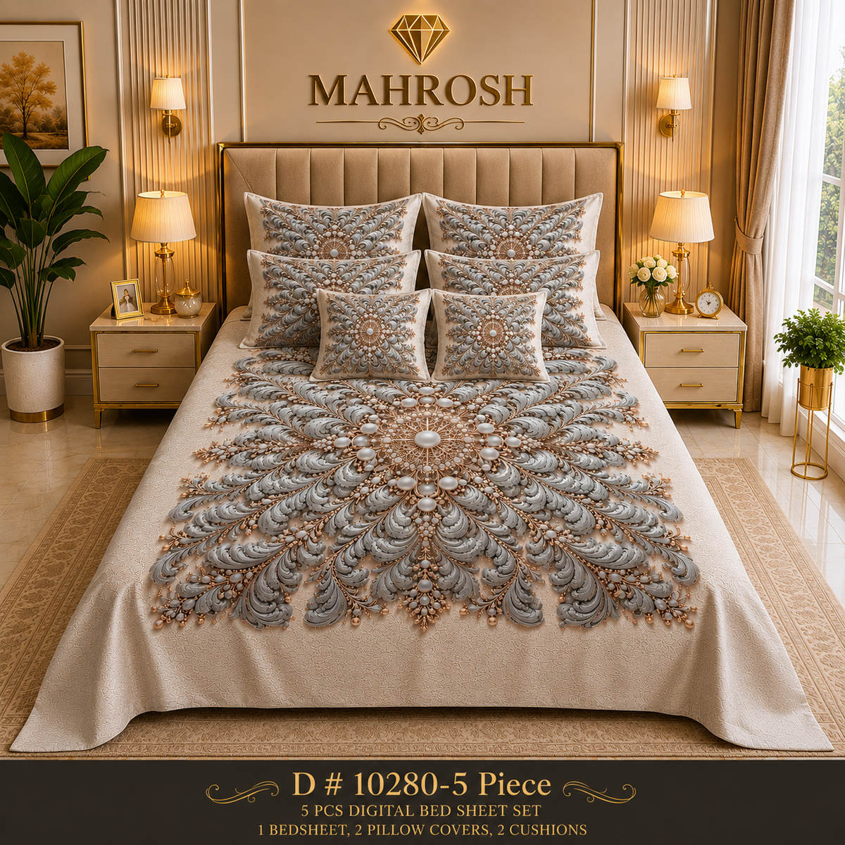 # BEDIOR 5D Digital Bed Sheet Set #21 |  Rs. 3,950 | Free Delivery