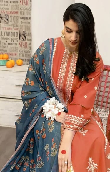 URGE DHANAK EMBROIDERED 3 PCS