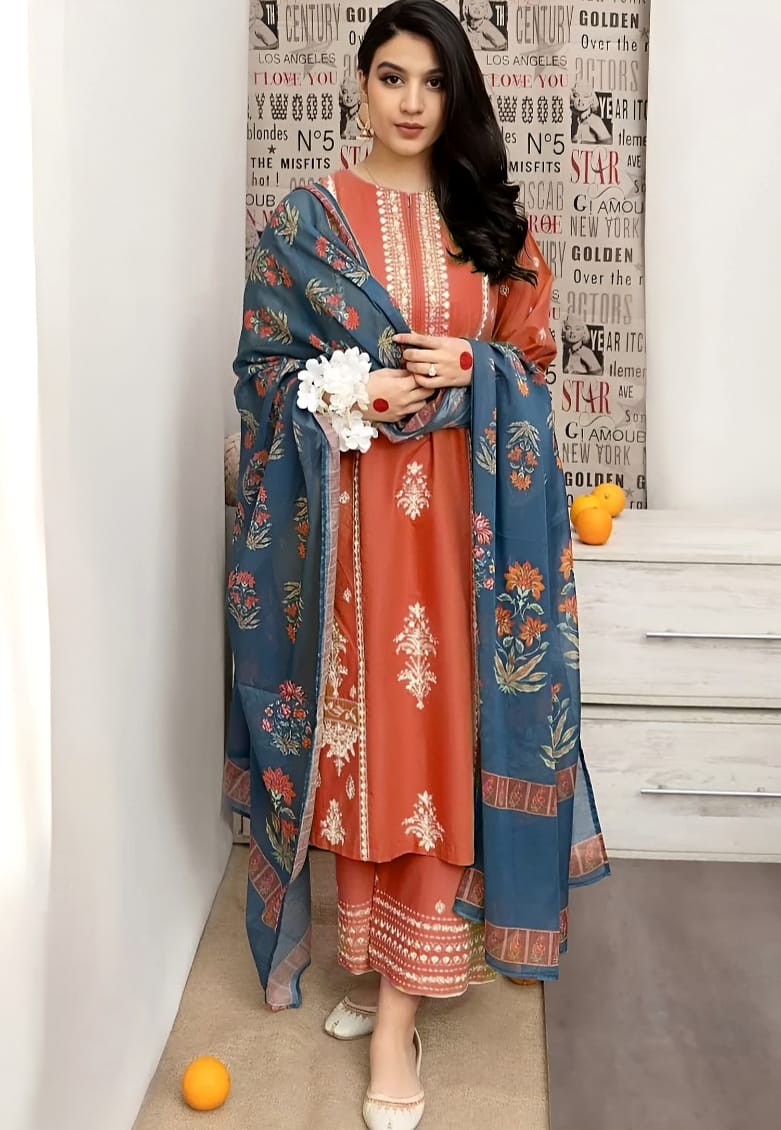 URGE DHANAK EMBROIDERED 3 PCS