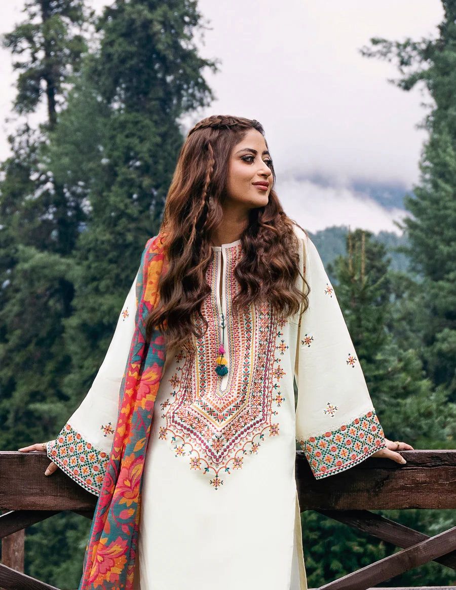 SAPPHIRE DHANAK EMBROIDERED 3 PCS