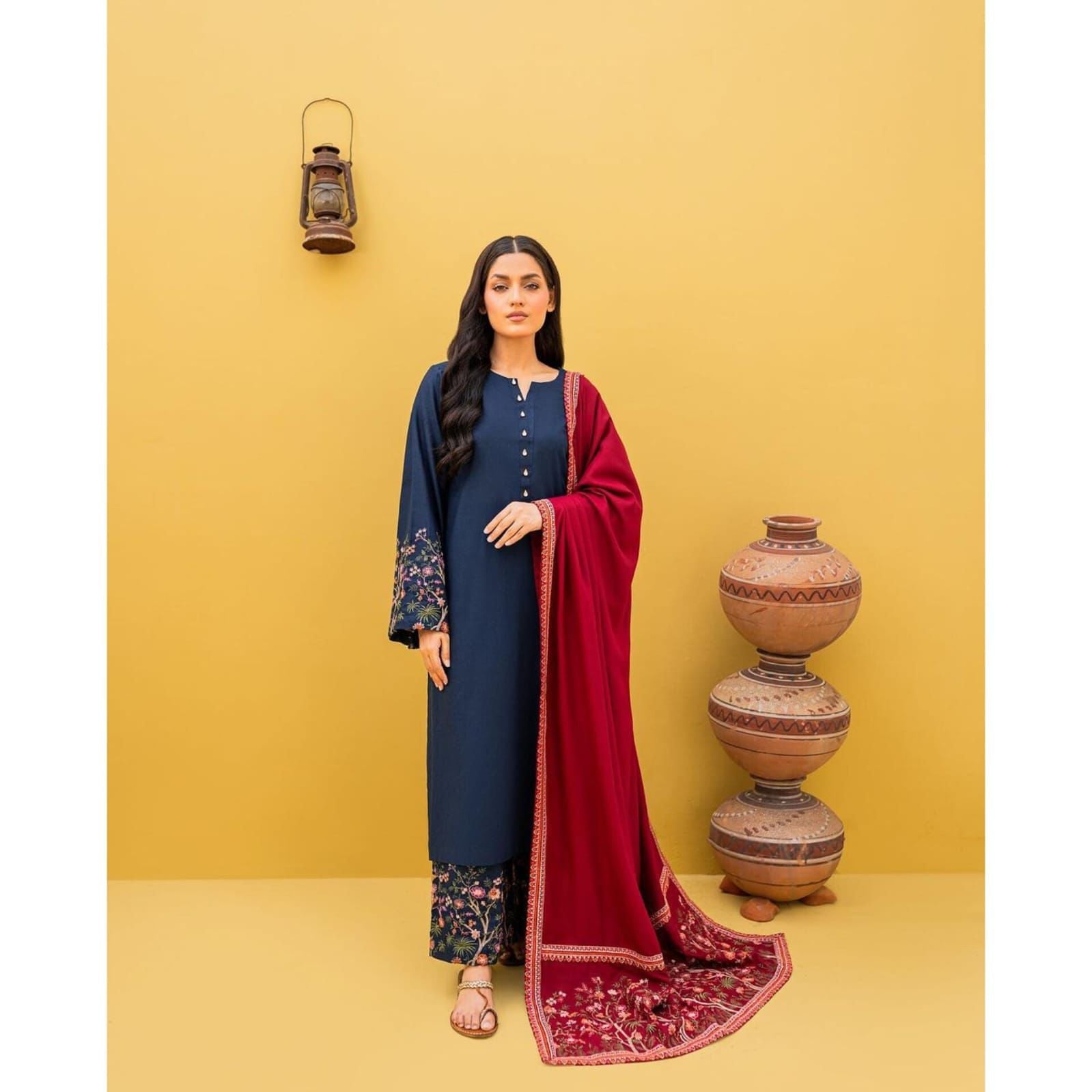 KASTOOR DHANAK EMBROIDERED 3 PCS