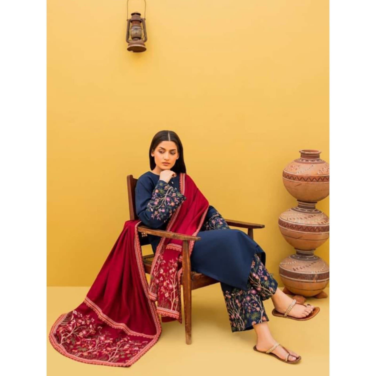 KASTOOR DHANAK EMBROIDERED 3 PCS