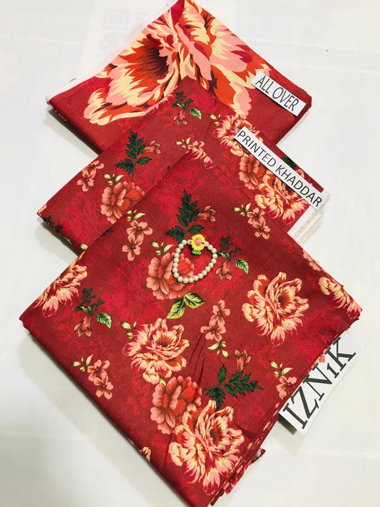 IZNIK KHADDAR PRINTED 3 PCS