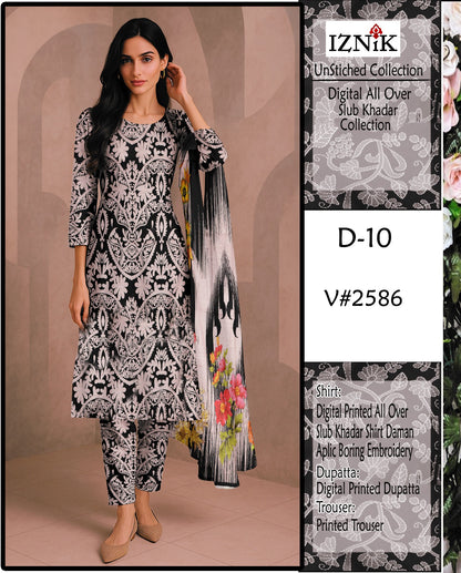 IZNIK KADDAR PRINTED 3 PCS