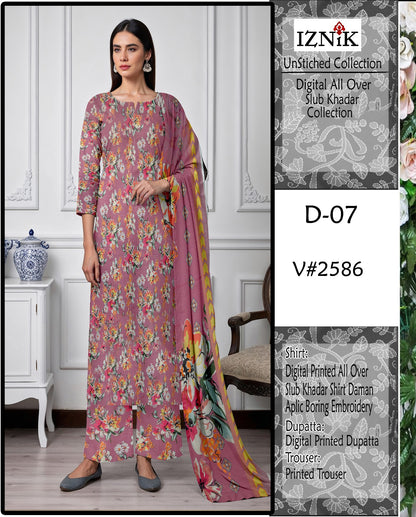 IZNIK KADDAR PRINTED 3 PCS