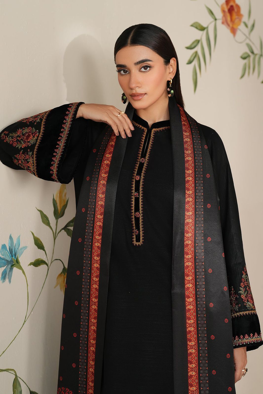 Baroque Dhanak Embroidered 3 PCS