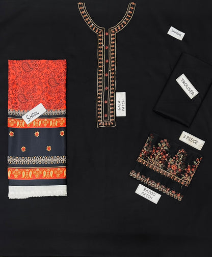 Baroque Dhanak Embroidered 3 PCS