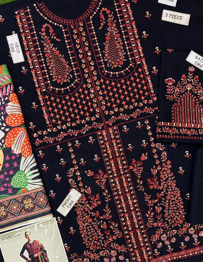 Hussain Rehar Dhanak Embroidered 3 pcs