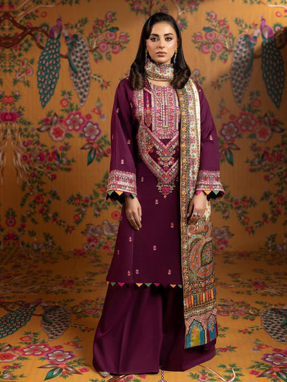 ZaraShahjahan Dhanak Embroidered 3 pcs