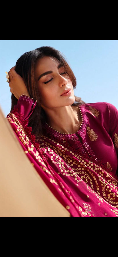 Cross Stich Dhanak Embroidered 3 PCS