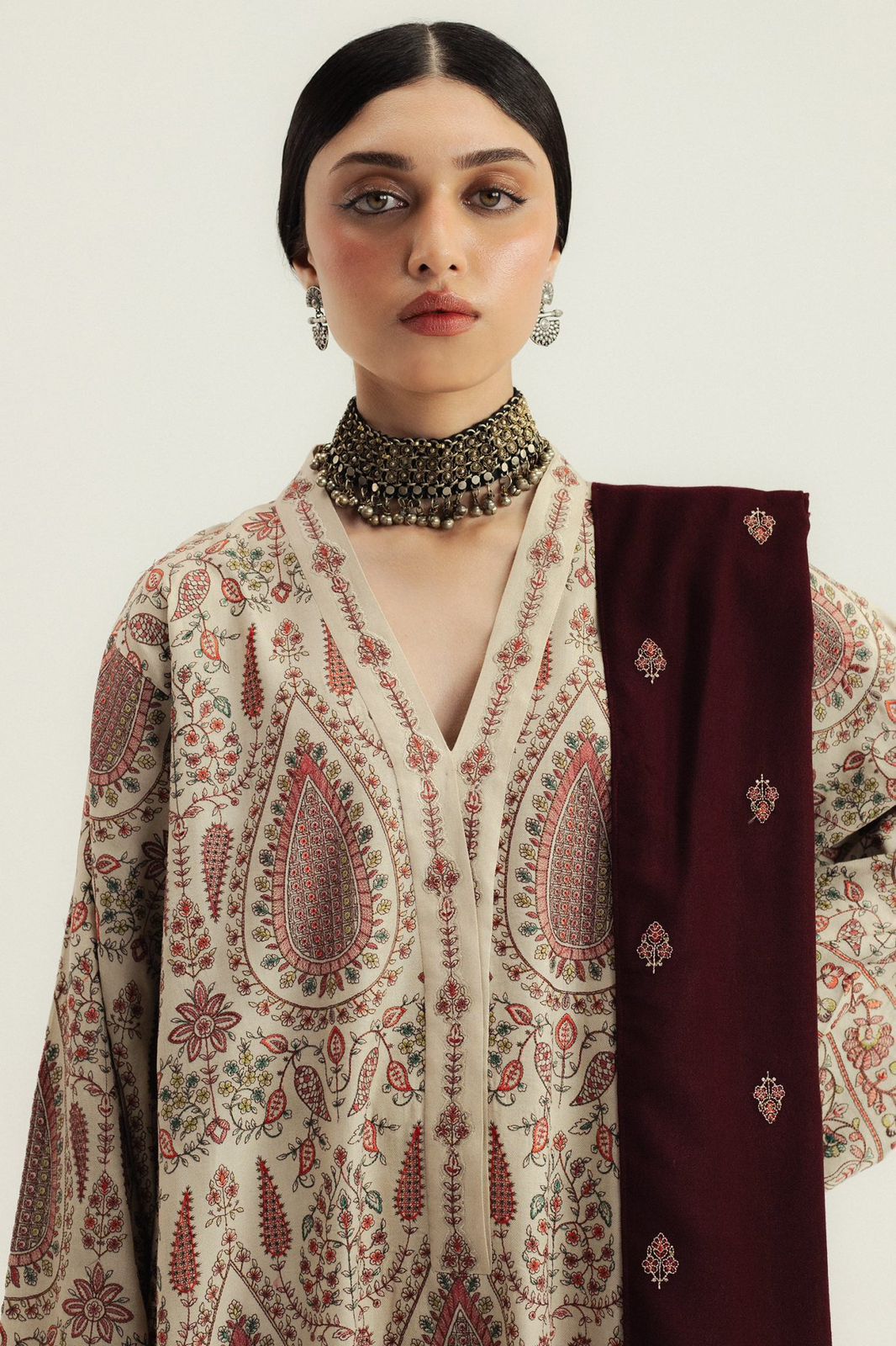 Zara Shahjahan Embroidered 3 pcs