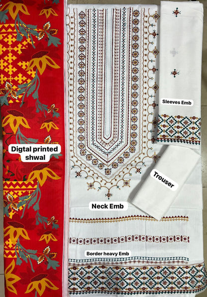 SAPPHIRE EMBROIDERED 3PCS