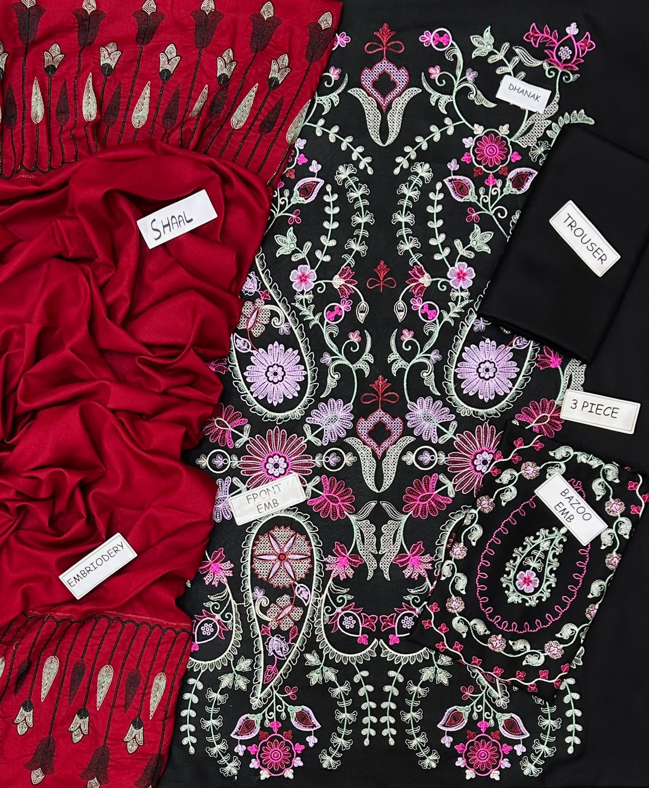 ZARASHAHJAHAN EMBROIDERED 3 PCS