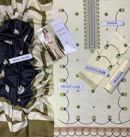 RANGZAAR Embroidered 3 PCS