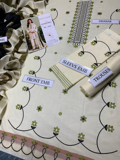 RANGZAAR Embroidered 3 PCS