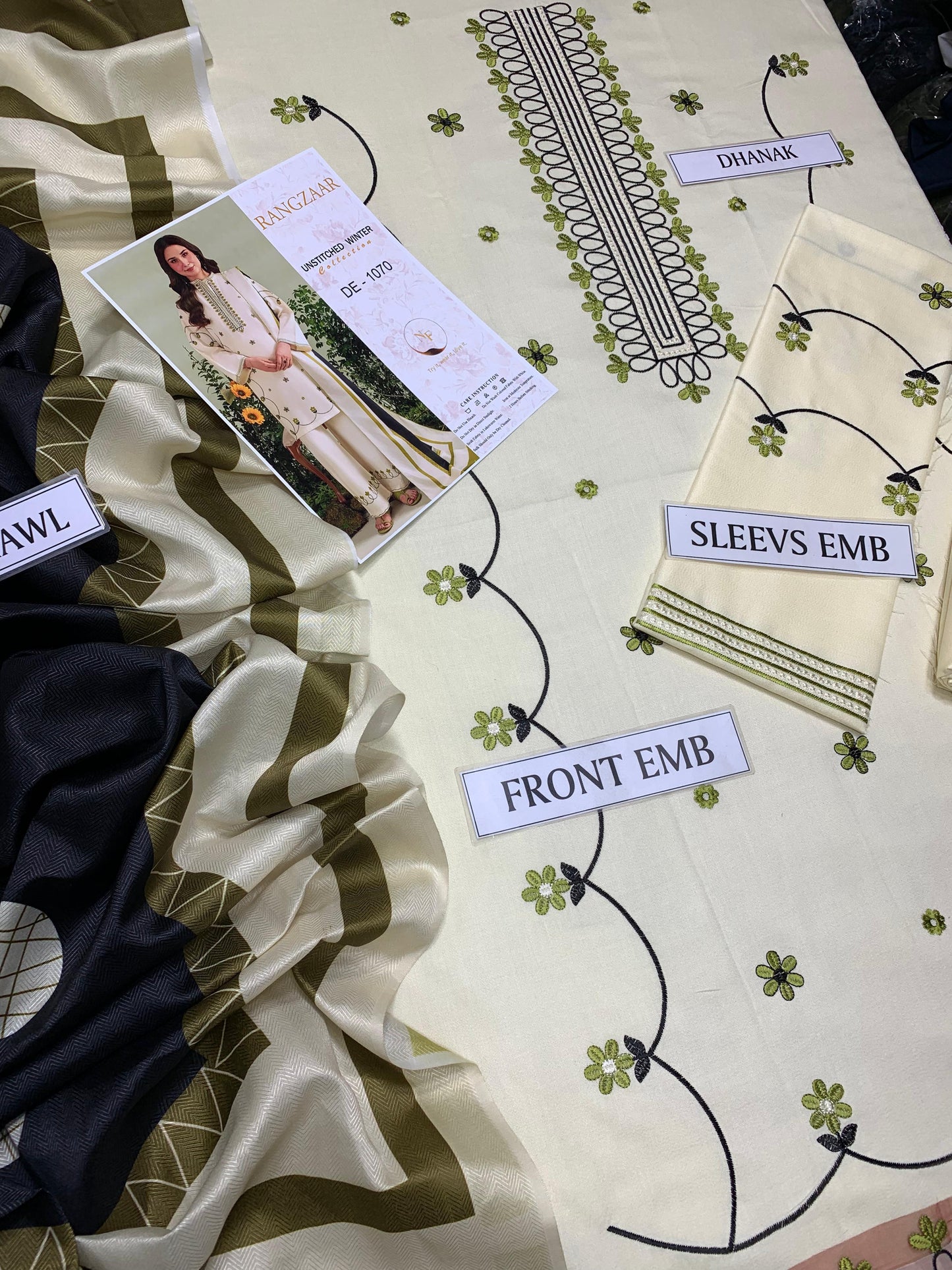 RANGZAAR Embroidered 3 PCS