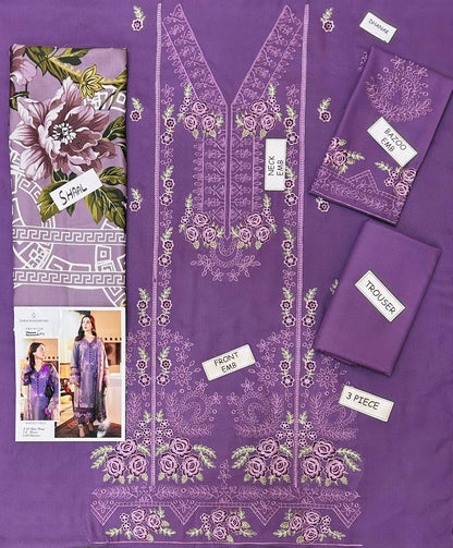 Zarashahjahan Embroidered 3 pcs W-1103