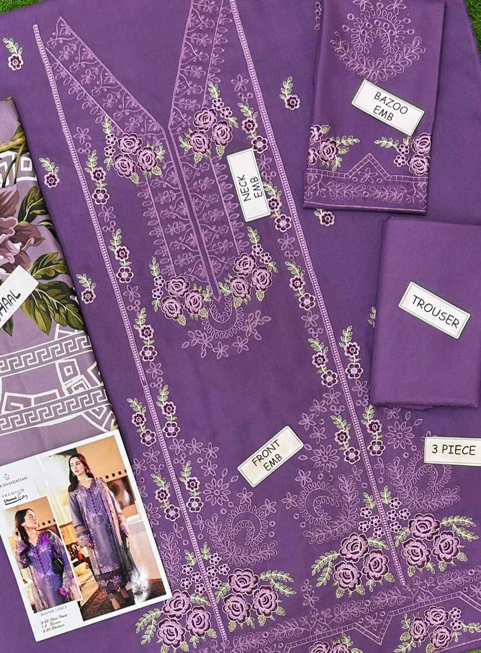 Zarashahjahan Embroidered 3 pcs W-1103