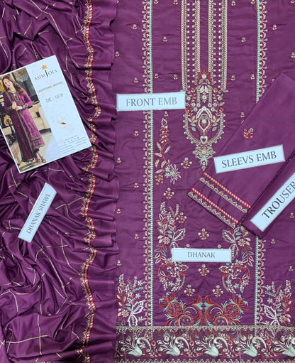 Asim Jofa Embroidered 3 pcs W-1104
