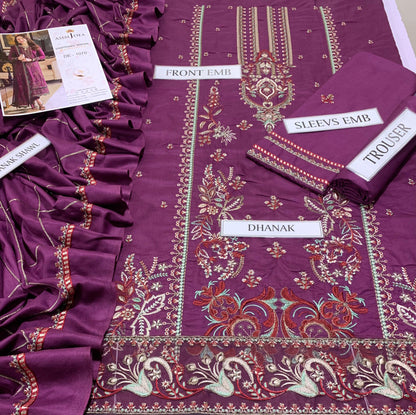 Asim Jofa Embroidered 3 pcs W-1104