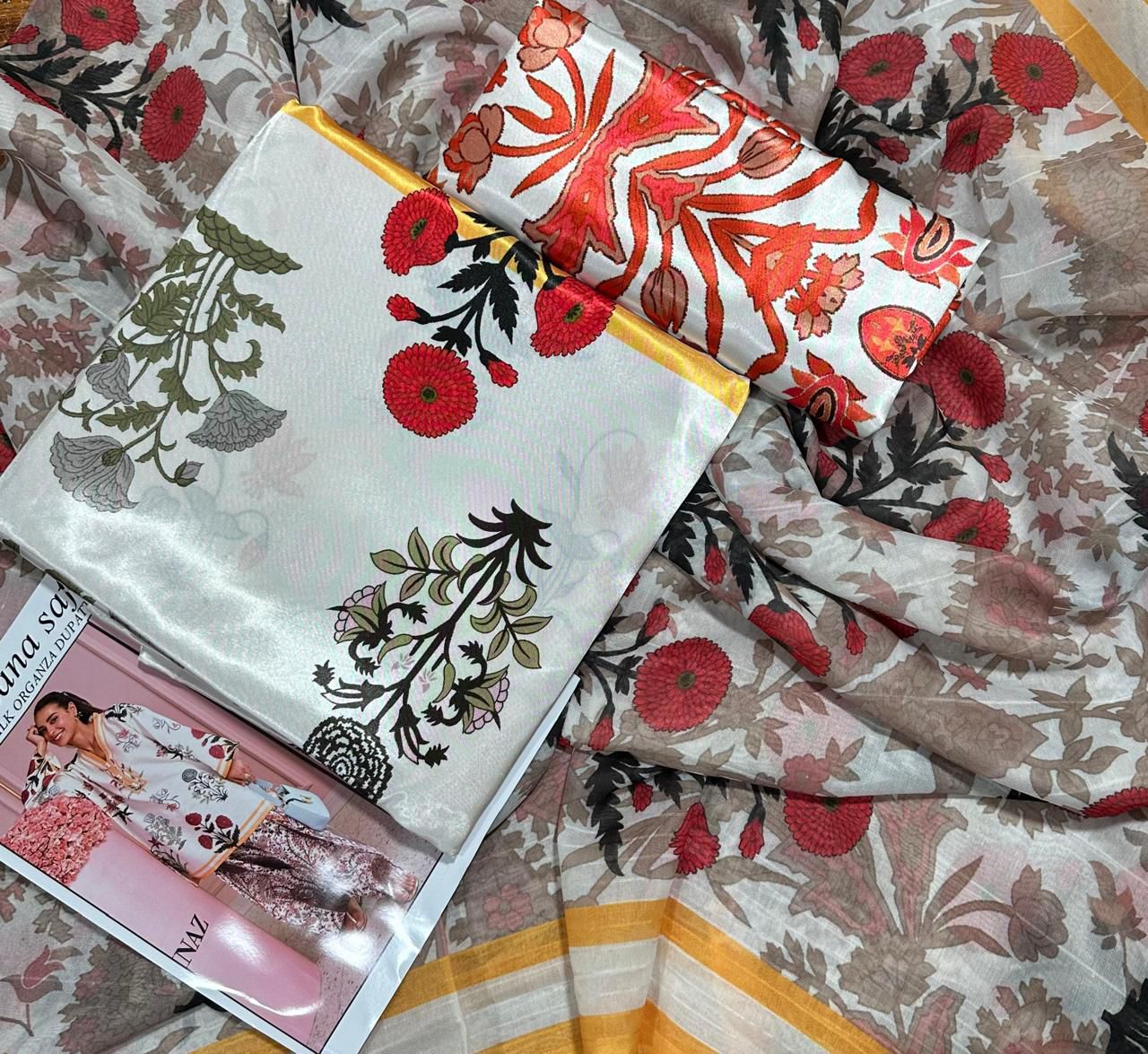 SanaSafinaz Silk Printed 3 Pcs