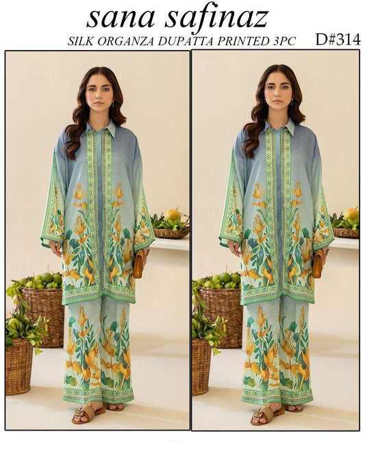 Sana Safinaz Silk Printed 3 pcs